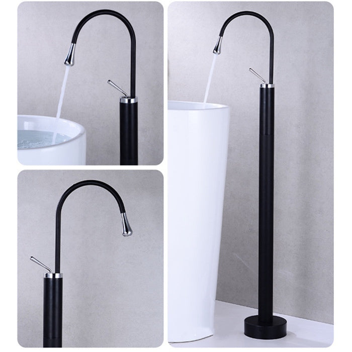 Modern bath shower mixer tap single lever control detail view