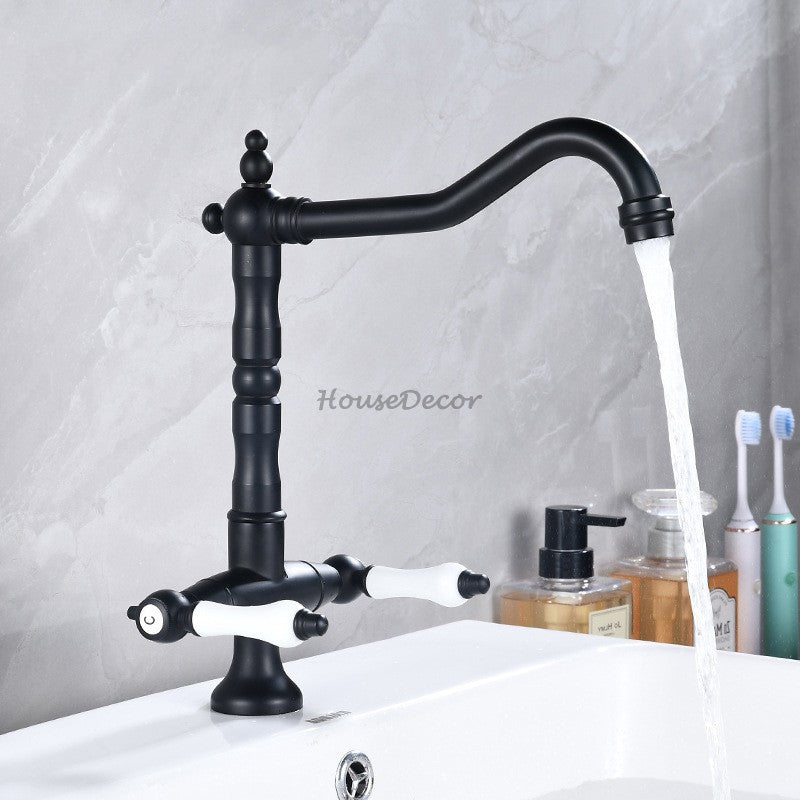 Modern Ceramic bath shower mixer tap swivel spout detail view