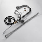 Modern kitchen sink mixer tap pull out spray additional view