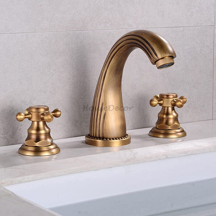 Modern bath shower mixer tap dual handle control main view