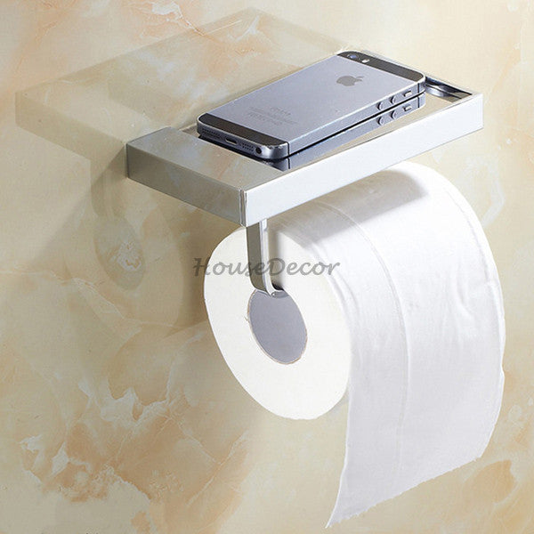 Brass toilet paper holder wall mounted design main view