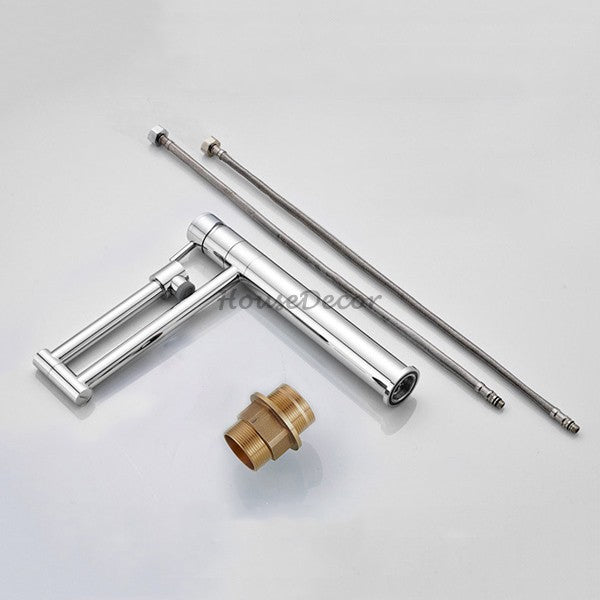Modern Brass kitchen sink mixer tap single lever control additional view