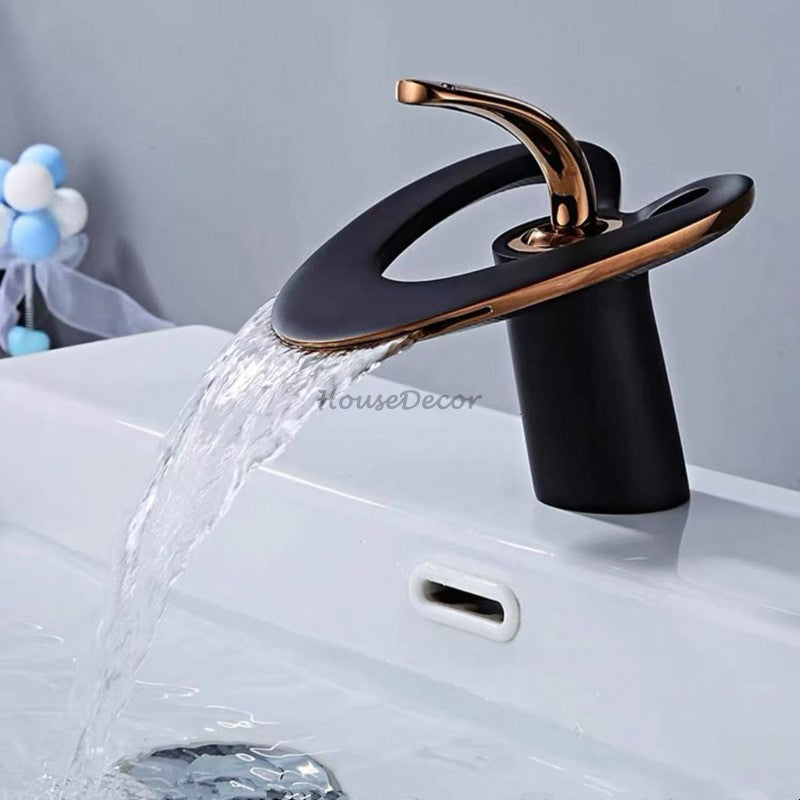 Modern bath shower mixer tap waterfall spout additional view
