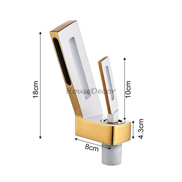 Modern bath shower mixer tap waterfall spout additional view