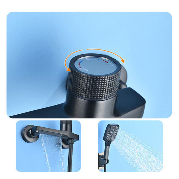 Modern bath shower mixer tap waterfall spout additional view