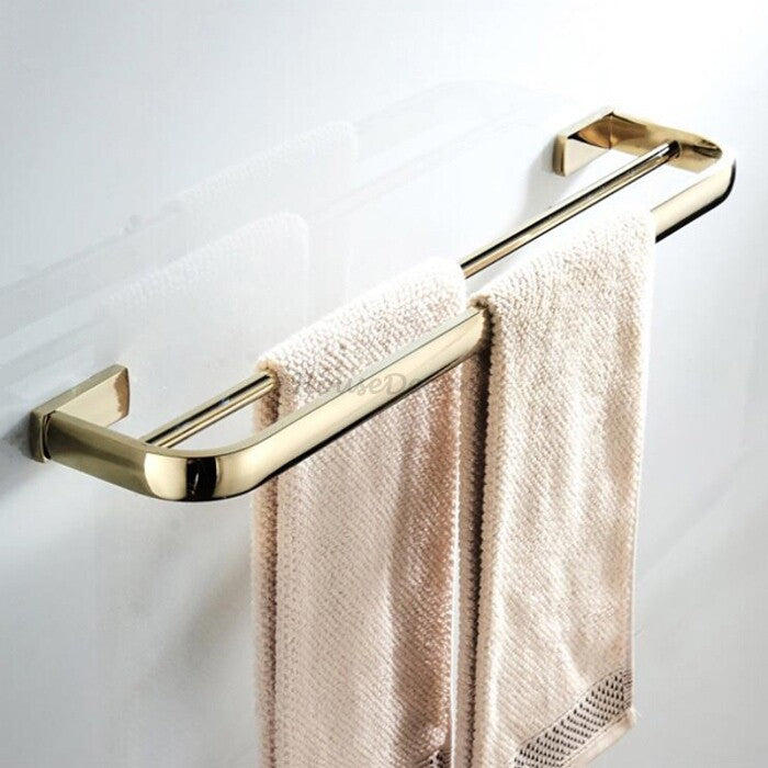 Gold towel rack wall mounted design main view