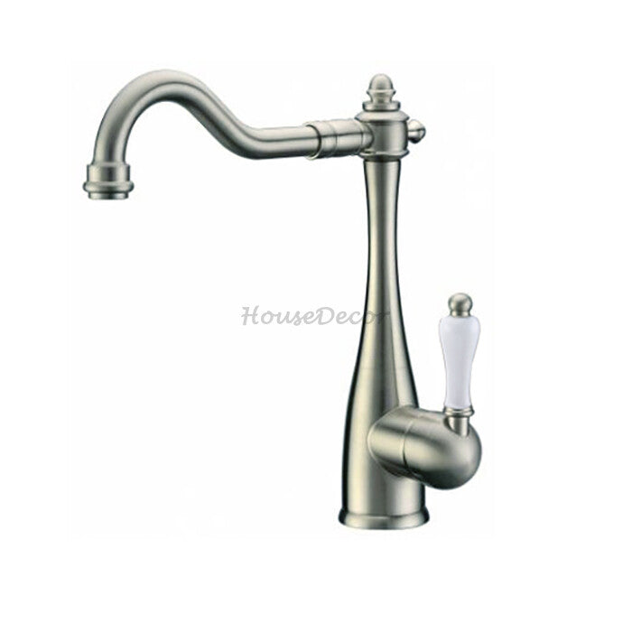 Modern kitchen sink mixer tap swivel spout main view