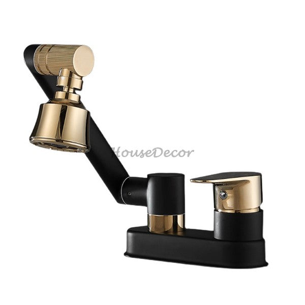 Gold Brass bath shower mixer tap swivel spout main view