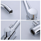 Chrome kitchen sink mixer tap detailed product view additional view