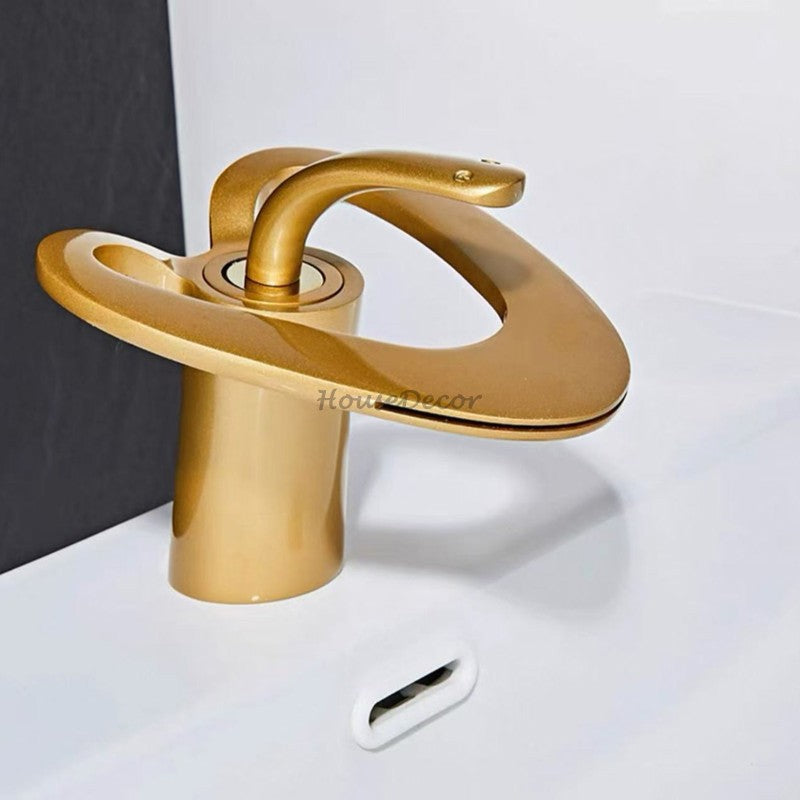 Modern bath shower mixer tap waterfall spout additional view