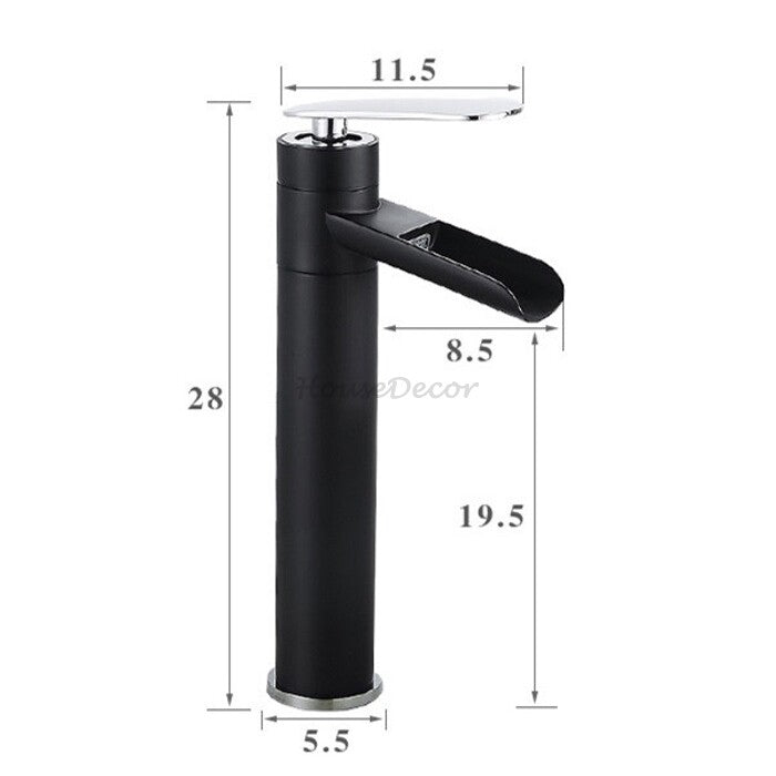 Modern bath shower mixer tap waterfall spout additional view