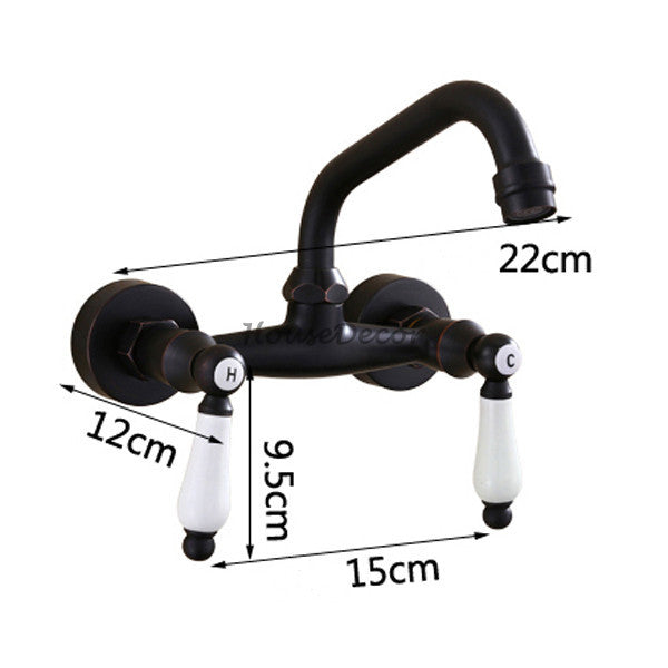 Modern Ceramic kitchen sink mixer tap swivel spout detail view