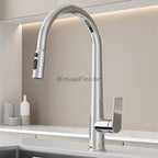 Modern kitchen sink mixer tap pull out spray additional view