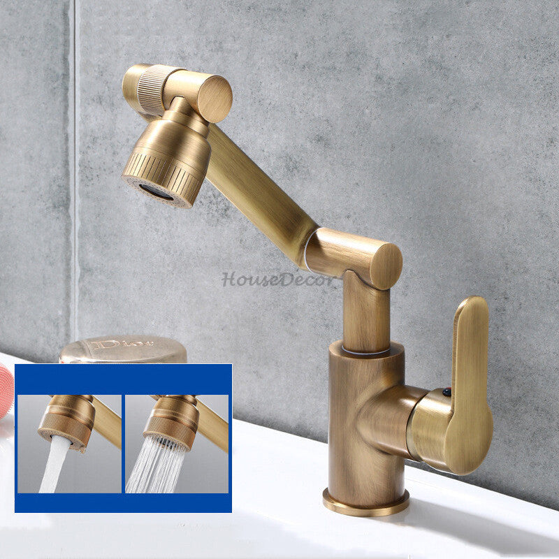 Modern bath shower mixer tap swivel spout detail view