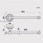 Antique Brass towel rack wall mounted design detail view