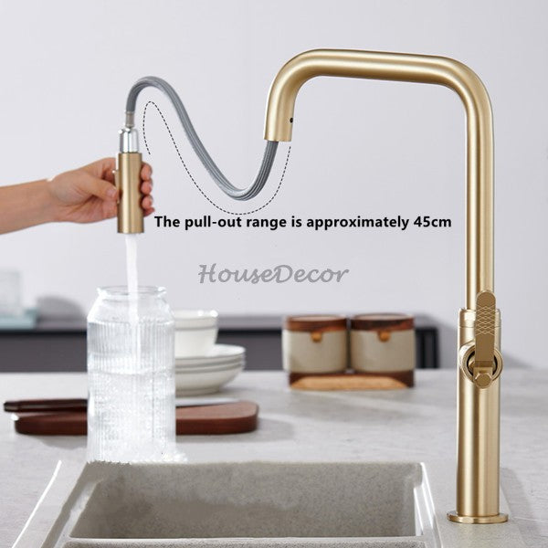 Modern kitchen sink mixer tap pull out spray additional view