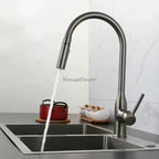 Modern kitchen sink mixer tap pull out spray additional view