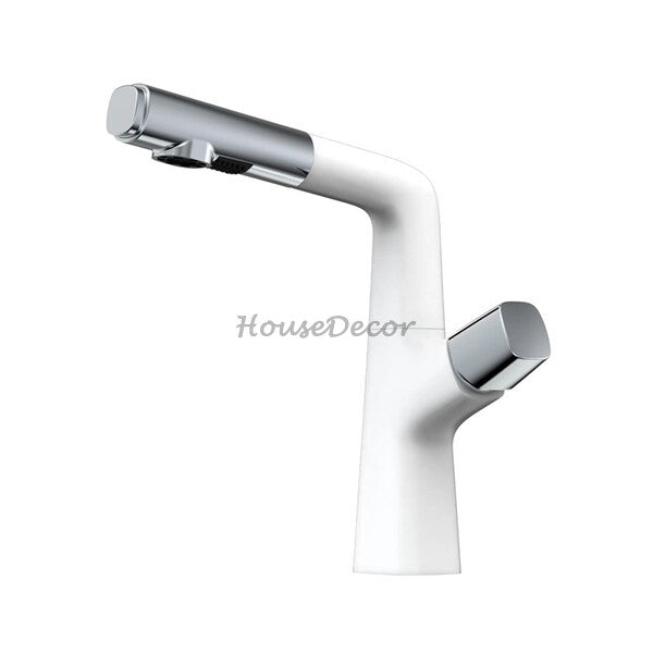 Modern bath shower mixer tap pull out spray main view