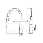 Modern kitchen sink mixer tap pull out spray additional view