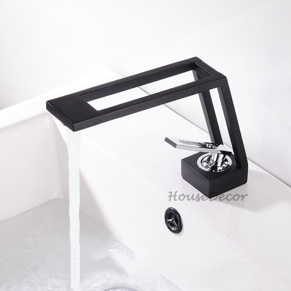 Modern bath shower mixer tap deck mounted design detail view
