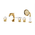 Gold bath shower mixer tap detailed product view main view