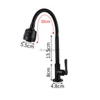 Matte Black kitchen sink mixer tap deck mounted design additional view