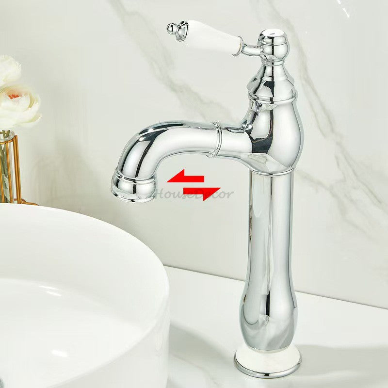 Antique Brass bath shower mixer tap pull out spray additional view