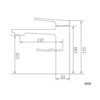 Brass bath shower mixer tap single lever control additional view
