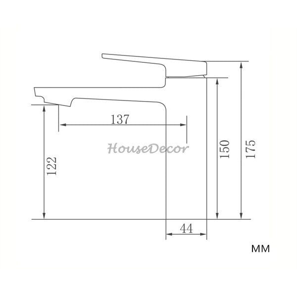 Brass bath shower mixer tap single lever control additional view