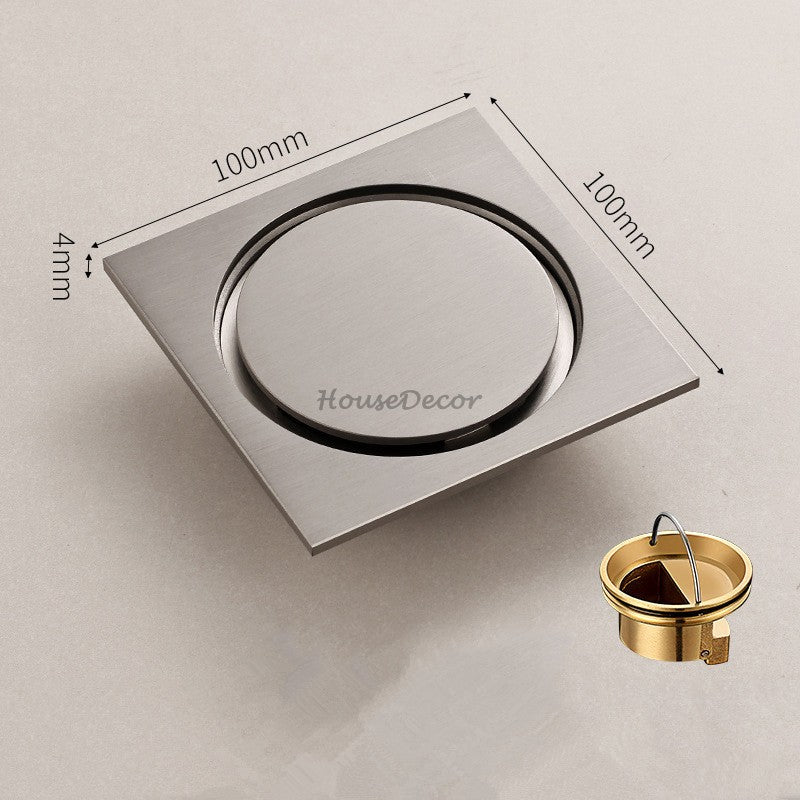 Modern shower drain detailed product view detail view