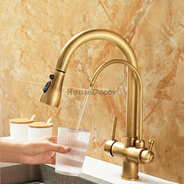 Modern kitchen sink mixer tap pull out spray additional view