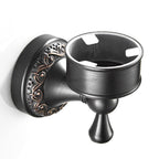Black Brass toothbrush holder detailed product view detail view