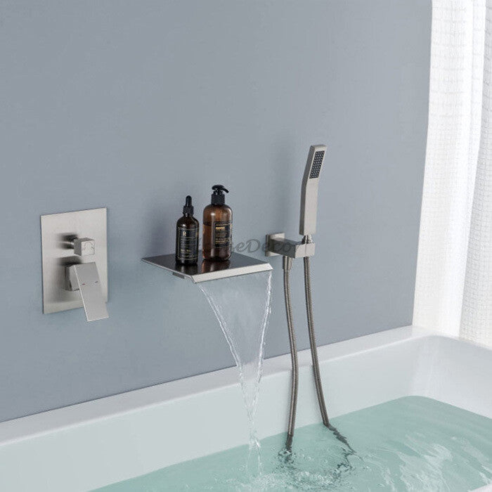 Modern bath shower mixer tap waterfall spout additional view