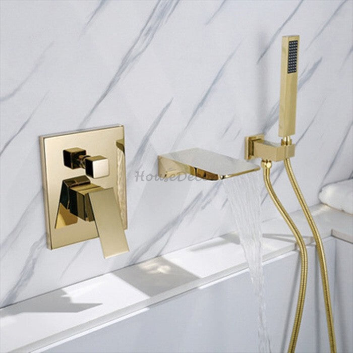 Modern bath shower mixer tap waterfall spout additional view