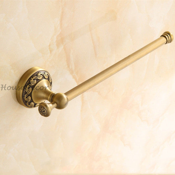 Antique Brass towel rack wall mounted design detail view