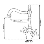 Modern kitchen sink mixer tap dual handle control additional view