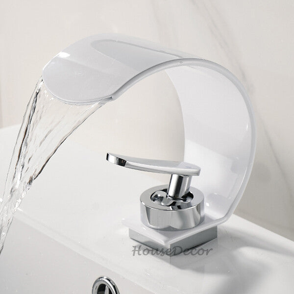Modern bath shower mixer tap waterfall spout additional view