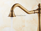 Antique Brass kitchen sink mixer tap swivel spout additional view