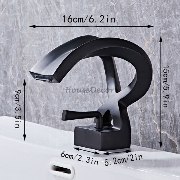 Modern Brass bath shower mixer tap waterfall spout additional view