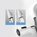 White bath shower mixer tap pull out spray additional view