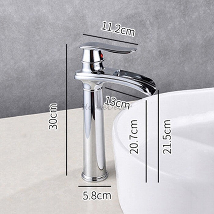 Modern bath shower mixer tap waterfall spout additional view