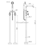 Modern bath shower mixer tap floor mounted design additional view