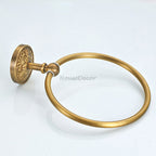 Antique Brass towel ring detailed product view detail view