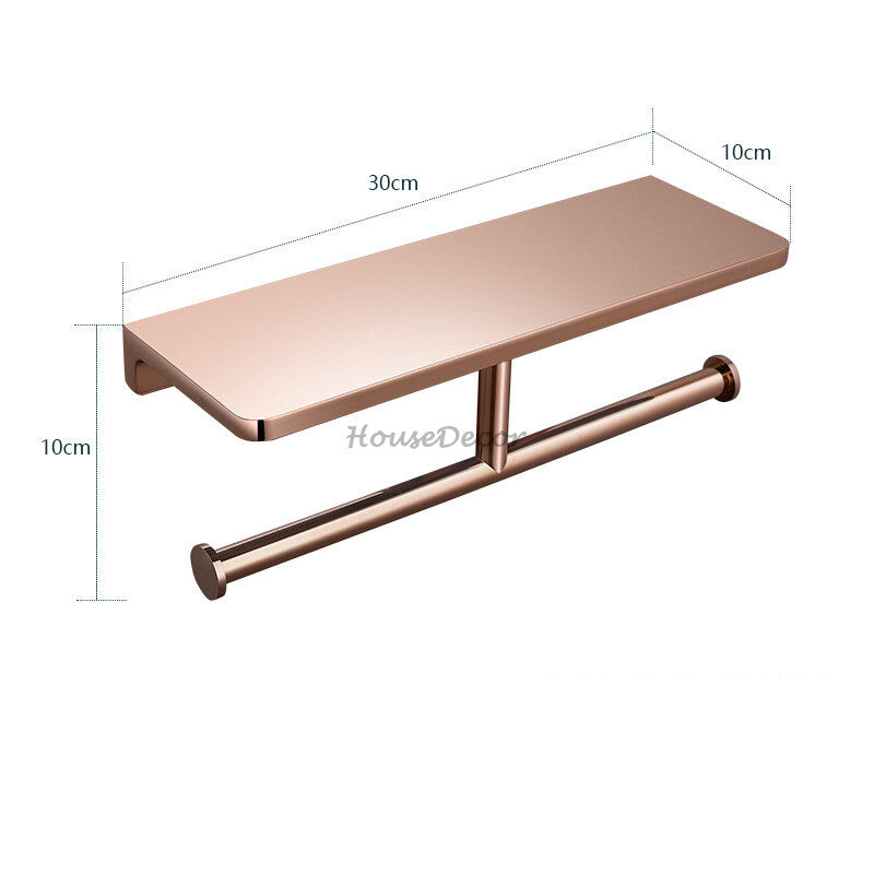 Modern Brass toilet paper holder detailed product view additional view