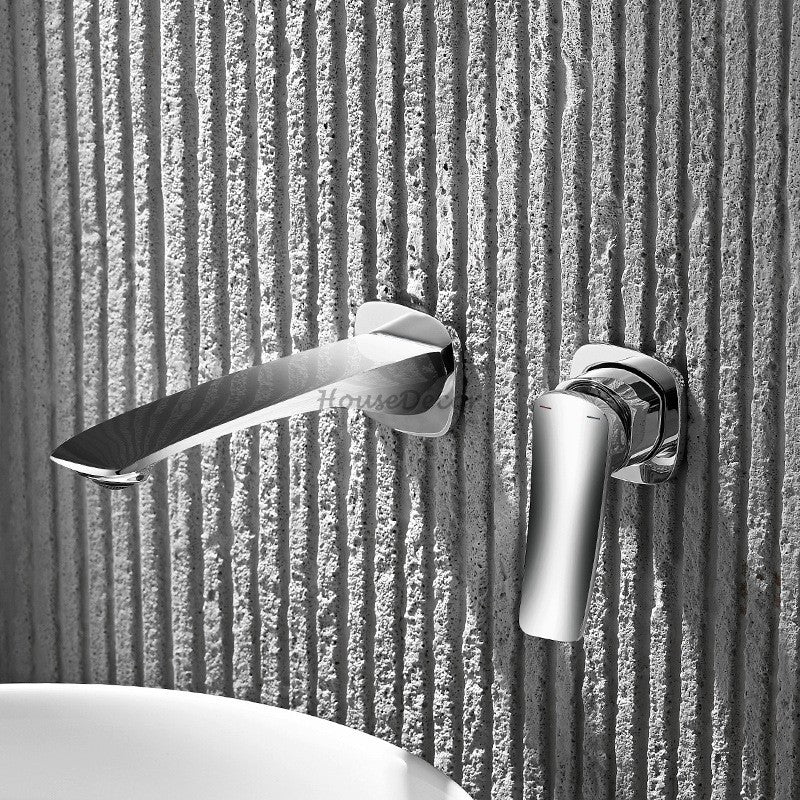 Modern bath shower mixer tap wall mounted design detail view