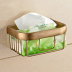 Brass toilet paper holder wall mounted design additional view