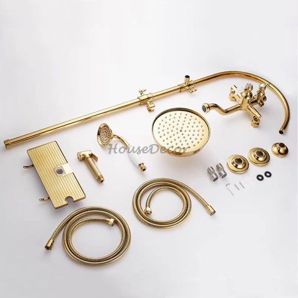 Modern Brass bath shower mixer tap handheld shower set additional view