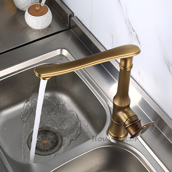 Modern kitchen sink mixer tap swivel spout additional view