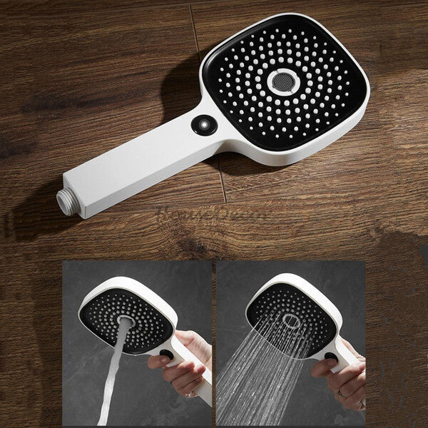 White bath shower mixer tap swivel spout additional view