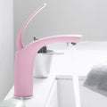 Modern bath shower mixer tap waterfall spout detail view